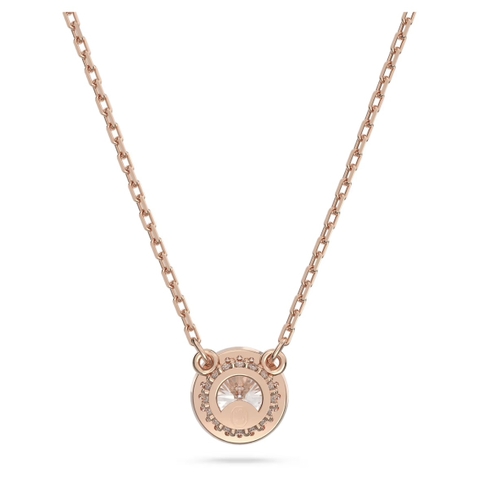 SWAROVSKI Una Angelic pendant (Round cut, Pavé, White, Rose gold-tone) - Dây cổ, dây chuyền, pha lê trắng - JEWELRY NECKLACE