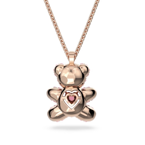SWAROVSKI Teddy pendant (Bear, Pink, Rose gold-tone plated) - Dây cổ, dây chuyền SWAROVSKI - JEWELRY NECKLACE