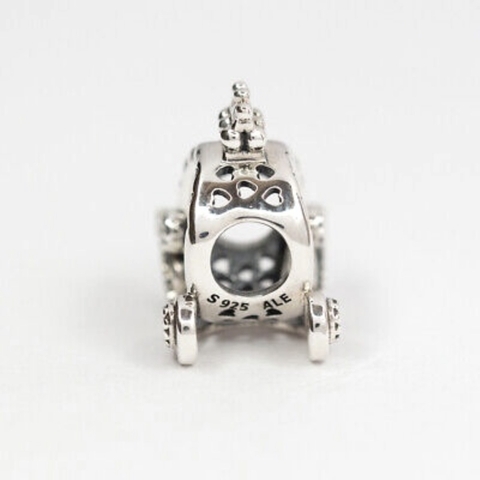 PANDORA Charm Polished Crown O Carriage (Silver Sterling) - Hạt trang trí vòng tay hình cổ xe bí vương miệng, bạc 925