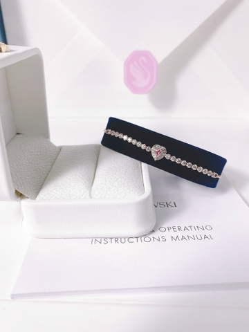SWAROVSKI One bracelet (Heart, Pink, Rose gold-tone plated) - Vòng/lắc tay pha lê, hình tim hồng - SWAROVSKI - JEWELRY