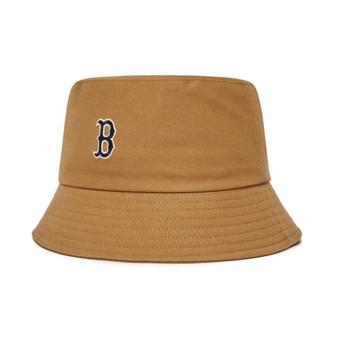 Mũ MLB Rookie Basic B Boston Brown Beige BUCKET HAT