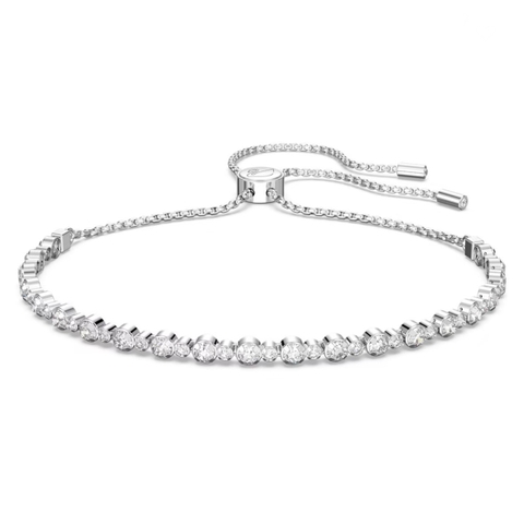 SWAROVSKI Subtle bracelet (Round cut, WHITE, Rhodium plated) - Vòng/lắc tay pha lê trắng - JEWELRY