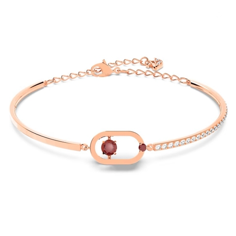 SWAROVSKI Sparkling Dance bracelet (Round cut, Oval shape, Red, Rose gold-tone plated) - Vòng/lắc tay pha lê đỏ chuyển động - JEWELRY