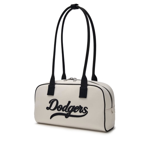 Túi MLB Varsity Cursive Denim Shoulder Bag LA Dodgers White - Túi xách, đeo vai màu trắng