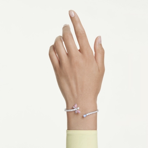 CHÍNH HÃNG - SWAROVSKI x Ariana bangle (Capsule, Dragonfly, Multicolored, Rhodium plated) - Vòng, lắc tay, pha lê cánh chuồn chuồn - JEWELRY BRACELET