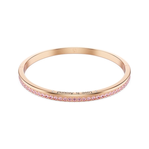 SWAROVSKI Connexus bangle (Round cut, `Love is around`, Pink, Rose gold-tone plated) - Vòng, lắc tay, đính mix pha lê hồng - JEWELRY BRACELET