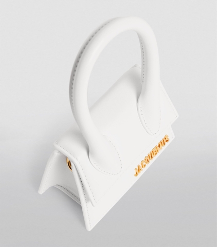 Túi JACQUEMUS Mini Leather Le Chiquito White (size 12cm)