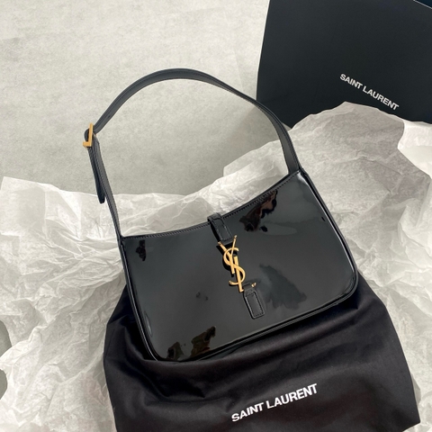 TÚI YSL LE 5 A7 HOBO BAG BLACK DA BÓNG (size 23x16cm)