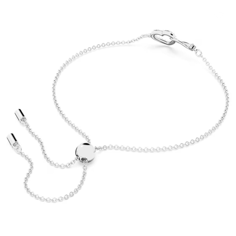 SWAROVSKI Hyperbola bracelet (Infinity and heart, White, Rhodium plated) - Vòng, lắc tay hình tim, pha lê trắng - JEWELRY