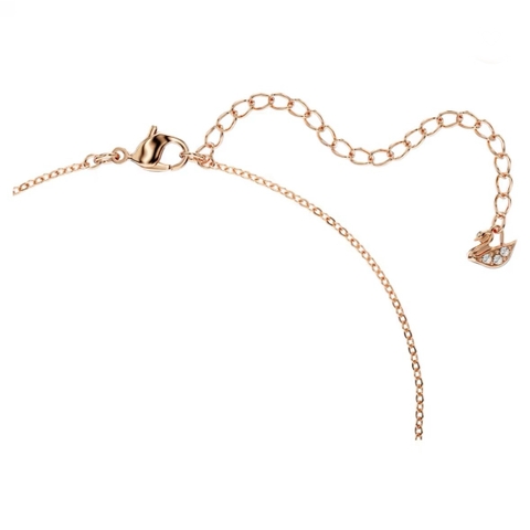 SWAROVSKI Sparkling Dance pendant (Round cut, Oval shape, Red, Rose gold-tone plated) - Dây chuyền pha lê đỏ chuyển động - JEWELRY NECKLACE