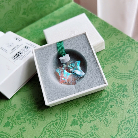 SWAROVSKI ORNAMENT STAR 2023 CRYSTAL - Vật trang trí ngôi sao pha lê xanh