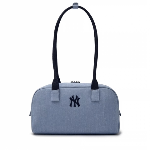 Túi MLB Varsity Cursive Denim Shoulder Bag Yankees Blue - Túi xách, đeo vai màu xanh
