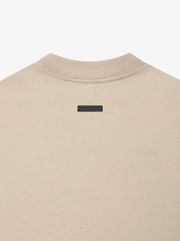 Áo Fear of God FOG Essentials Tee Dusty Beige - Áo thun cổ tròn tay lỡ màu be, chữ vòng cung