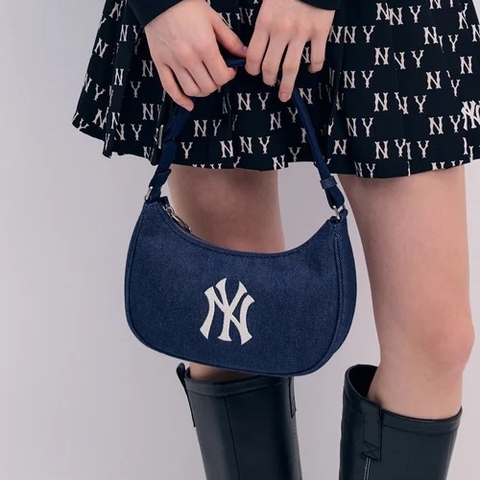 Túi MLB Hobo Denim Basic NY Newyork Yankees Navy - Túi xách, đeo vai màu xanh đen