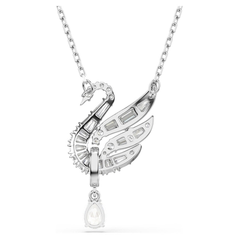 SWAROVSKI Swan pendant (Swan, White, Rhodium plated) - Dây cổ, chuyền thiên nga, pha lê trắng - JEWELRY NECKLACE