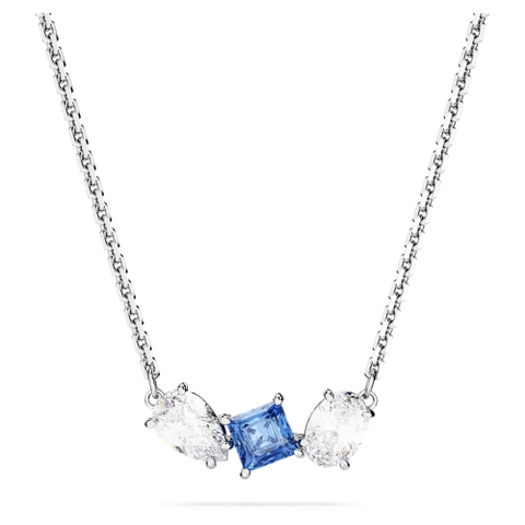 SWAROVSKI Mesmera pendant (Mixed cuts, Blue, Rhodium plated) - Dây cổ, dây chuyền SWAROVSKI - JEWELRY NECKLACE