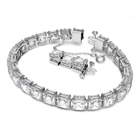 SWAROVSKI Millenia bracelet (Square cut, Small, White, Rhodium plated) - Vòng/lắc tay pha lê cắt vuông - SWAROVSKI - JEWELRY