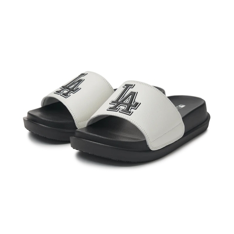 Dép MLB Chunky Mound Basic LA Dodgers - Dép quai ngang trắng, đế đen