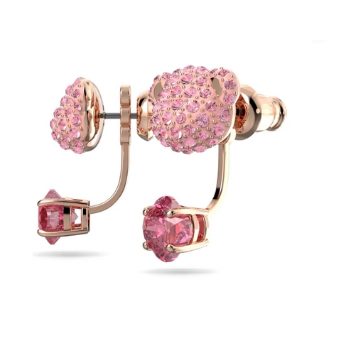 SWAROVSKI Teddy earring jackets (Bear, Pink, Rose gold-tone plated) - Khuyên tai gấu hồng - SWAROVSKI - JEWELRY