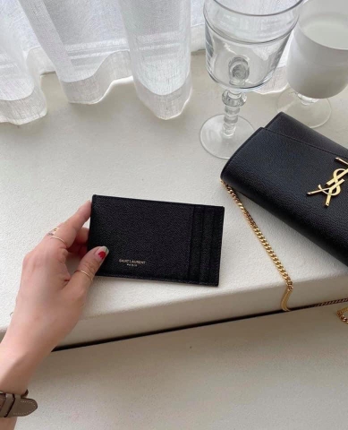 TÚI YSL WOC + CARD BLACK