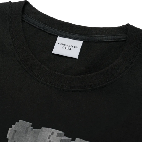 ÁO ADLV BLOCK BEAR BLACK T-SHIRT - Áo thun cổ tròn tay lỡ, hình gấu, màu đen