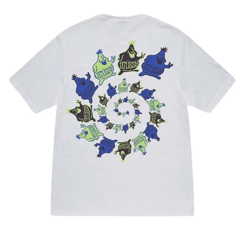 ÁO STUSSY MR.BLOB SPIRAL WHITE TEE T-SHIRT