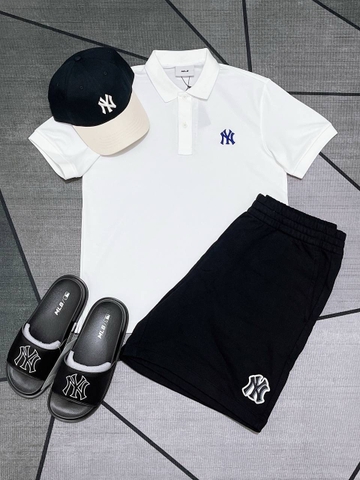 ÁO MLB BASIC WHITE POLO SHIRT POLO