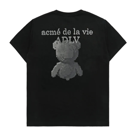 ÁO ADLV BLOCK BEAR BLACK T-SHIRT - Áo thun cổ tròn tay lỡ, hình gấu, màu đen