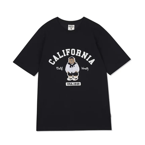 ÁO WHOAU NAVY CALIFORNIA BEAR T-SHIRT (mặt sau trơn)
