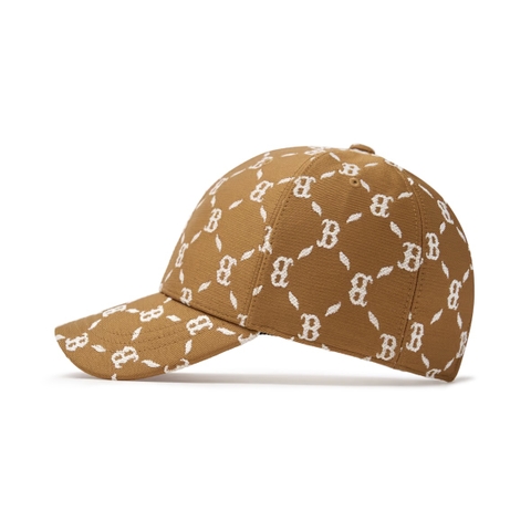 Mũ MLB Diamond Monogram Jacquard Structure Ball Cap B Boston Redsox Camel - Mũ lưỡi trai, nón kết màu nâu camel