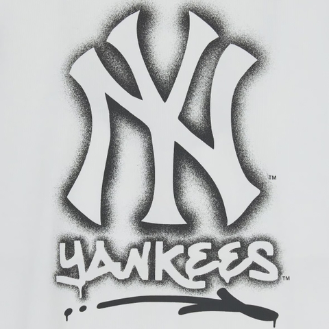 MLB Basic Street Logo Overfit Short Sleeve T-Shirt Newyork WHITE - Áo thun cổ tròn tay lỡ màu trắng