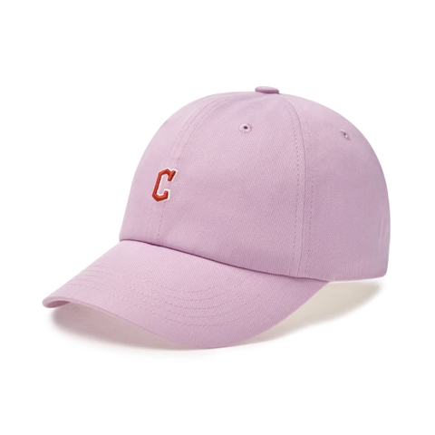 MLB Nano Logo Unstructured Ball Cap C Cleveland Guardians Pink - Mũ lưỡi trai, nón kết màu hồng chữ C