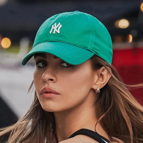 MŨ MLB BASIC LOGO NY GREEN BALL CAP