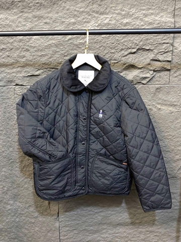 Áo Whoau Khoác Steve Coduroy Quilting Jacket Women SS24 IVORY/BLACK