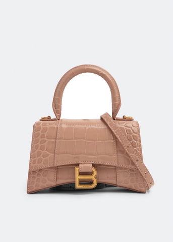 TÚI BALENCIAGA HOURGLASS XS CROC BEIGE NUDE (da CROC)