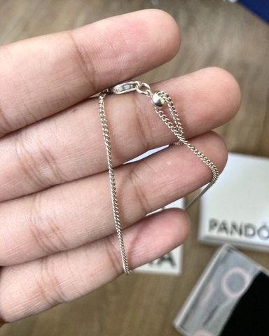 PANDORA Curb Chain Necklace (Sterling Silver) - Dây cổ, chuyền bạc 925, có chốt rút, tuỳ ý điều chỉnh kích cỡ (maximum 60cm) - JEWELRY NECKLACE