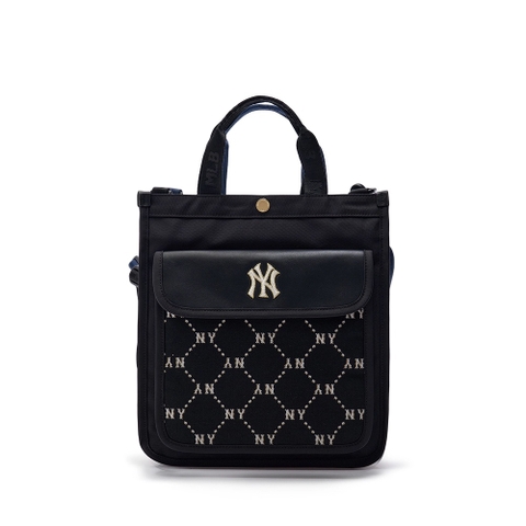 Túi MLB Korea Dia Monogram Jacquard Sub crossbody tote Bag New York Yankees Black