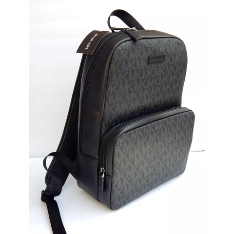 Balo Michael Kors MK Everett Black Front Pocket Large Backpack