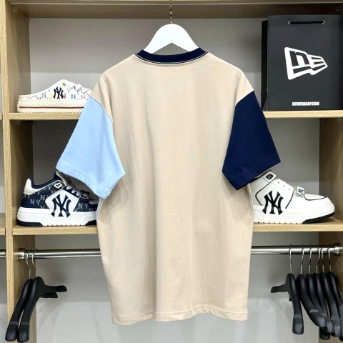 Áo New Era New York NY BEIGE BLUE T-Shirt
