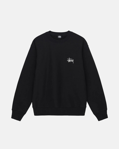 ÁO STUSSY BASIC CREW SWEATSHIRT BLACK