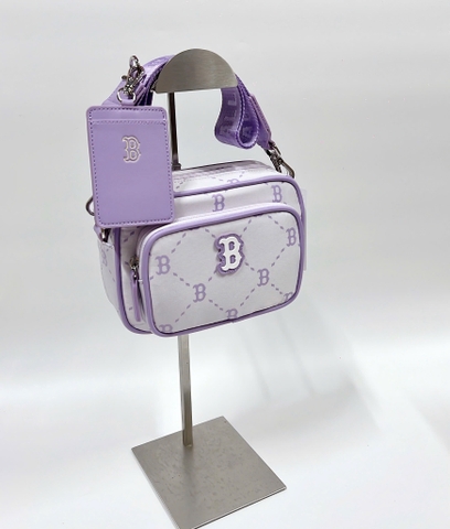 TÚI MLB MONOGRAM CROSS BAG BROWN/CREAM/PINK/BLACK/LAVENDER - TÚI ĐEO CHÉO DÁNG VUÔNG MÀU NÂU/KEM/HỒNG/ĐEN/TÍM
