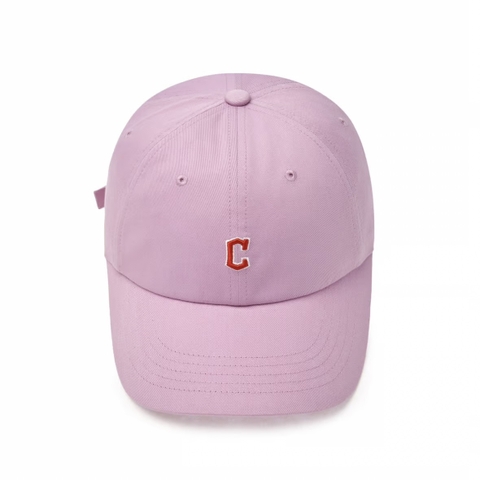 MLB Nano Logo Unstructured Ball Cap C Cleveland Guardians Pink - Mũ lưỡi trai, nón kết màu hồng chữ C