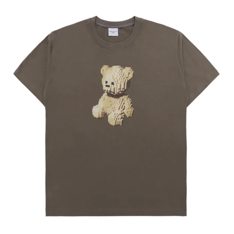 ÁO ADLV BLOCK BEAR CACAO T-SHIRT - Áo thun cổ tròn tay lỡ, hình gấu, màu nâu cacao