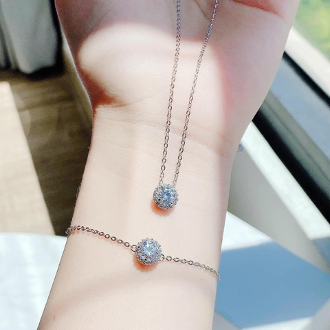 SWAROVSKI Angelic bracelet (Round cut, White, Rhodium plated) - Vòng/lắc tay đá tròn - SWAROVSKI - JEWELRY