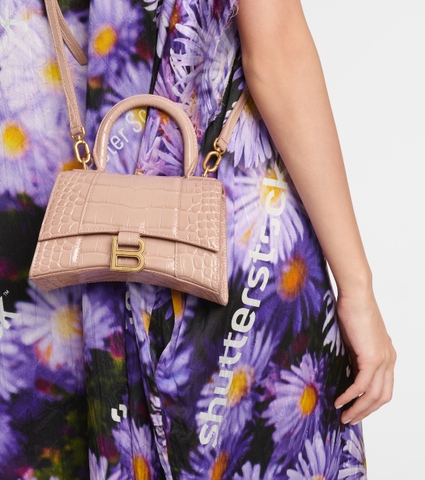 TÚI BALENCIAGA HOURGLASS XS CROC BEIGE NUDE (da CROC)