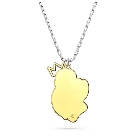 SWAROVSKI Swan pendant (Blue, White, Rhodium-plated) - Dây cổ, dây chuyền thiên nga, pha lê xanh biển - JEWELRY NECKLACE