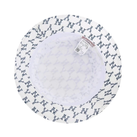 [SALE] Mũ MLB Bucket Hat Monogram Crayon NY Newyork Yankees WHITE - Mũ vành tròn màu trắng