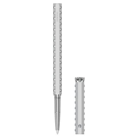 SWAROVSKI Ballpoint pen (Statement, Silver tone, Chrome plated) - Bút/viết màu bạc, mực đen