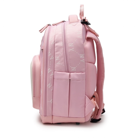 MLB Dia Monogram School Bag Set (backpack + tote crossbody bag) NY NEW YORK Pink - Bộ gồm 2 món (Balo + Túi) màu hồng