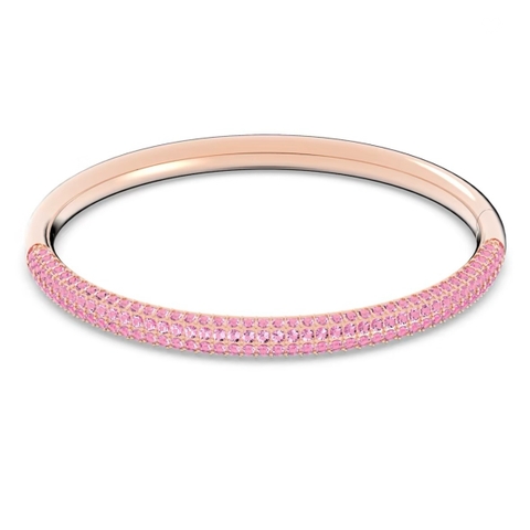SWAROVSKI Stone bangle (Pink, Rose gold-tone finish) - Size S Oval 5.4x4.8cm - Vòng/lắc tay đá pha lê hồng - SWAROVSKI - JEWELRY